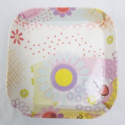 Melamin Square Plate (6 " * 6") ($0.69/unit) (24units/order)