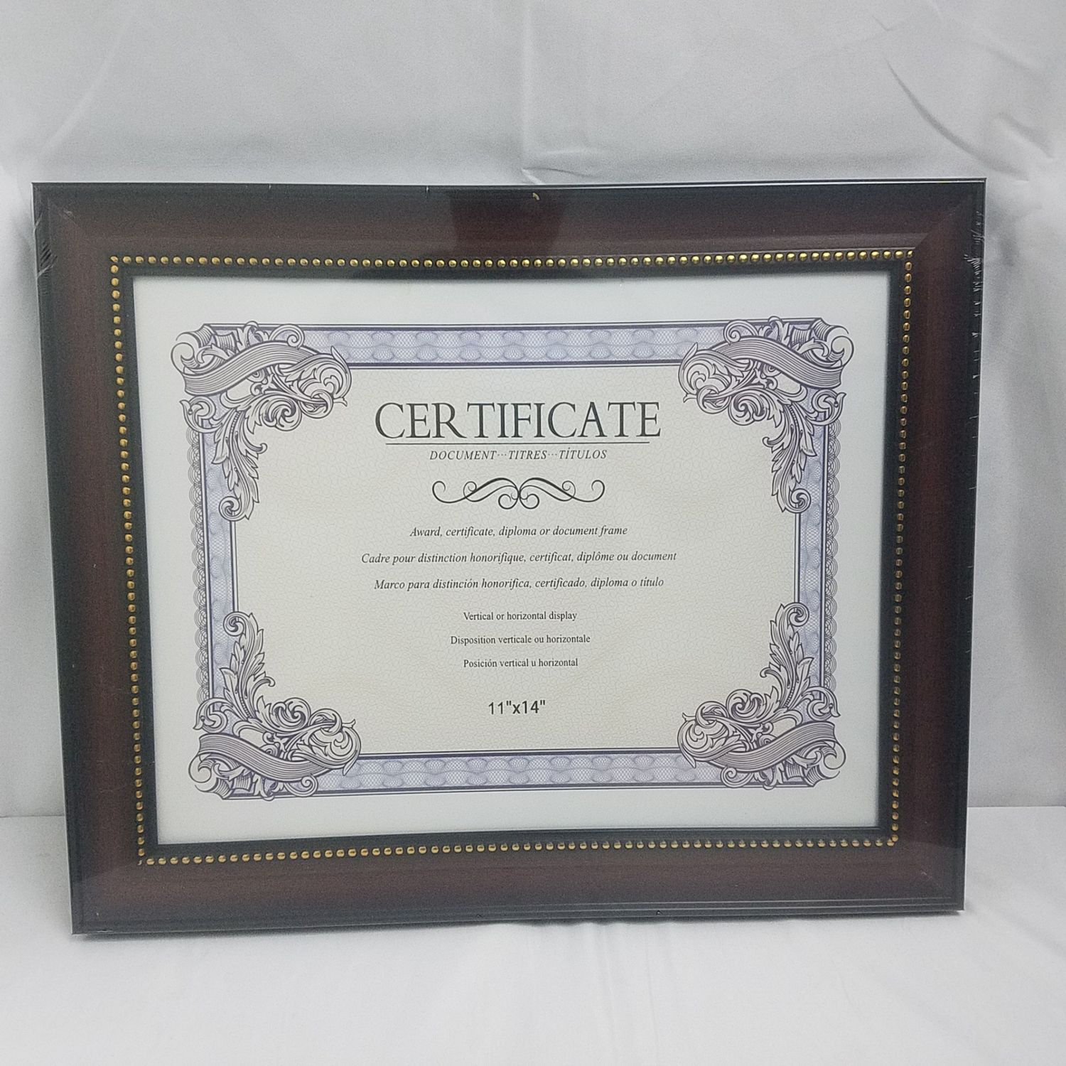 Certificate Frame  ( 11" x 14" )   Brown  ($2.49/unit) (24units/order)