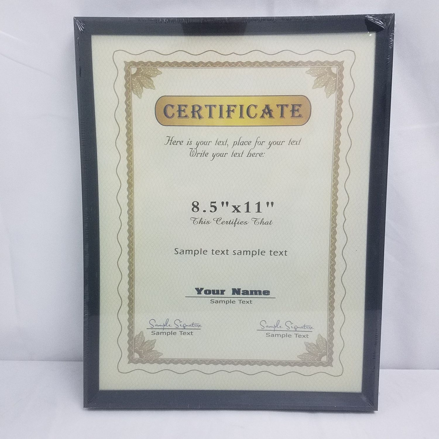 Certificate Frame  Black ( 8.5" x11" )  ($0.95/unit) (24units/order)