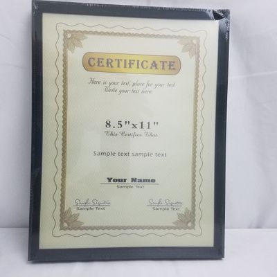 Certificate Frame  Black ( 8.5" x11" )  ($0.95/unit) (24units/order)