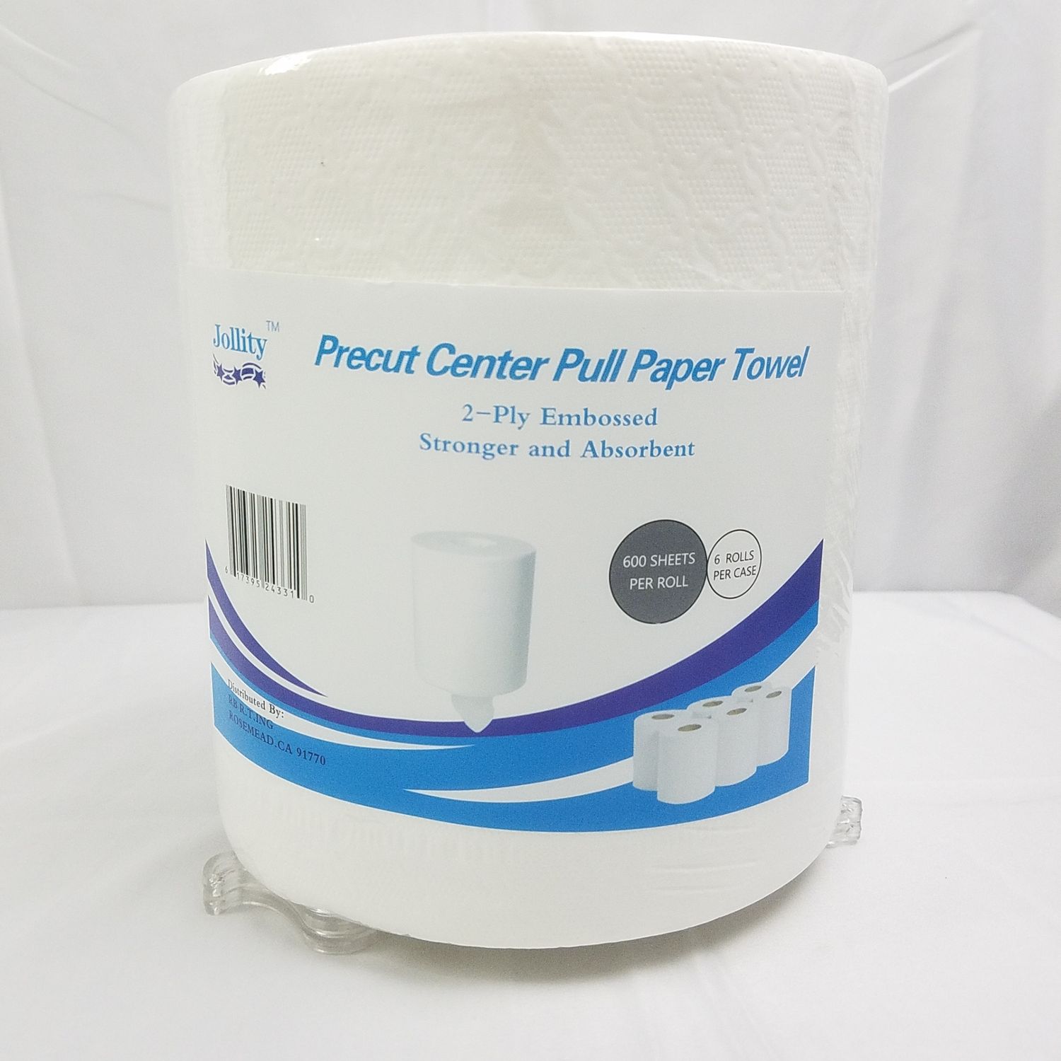 Precut Center Pull Paper Towel  600 Sheets 2-Ply Embossed  ($3.49/unit)(6unit/order)