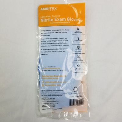 10 pc Latex Free Textured Nitrile Exam  Glove Made in Tailand  ($0.69/unit)(24units/order)