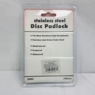 Stainless steel Round Pad Lock 80mm ($3.50/unit) (72/12)