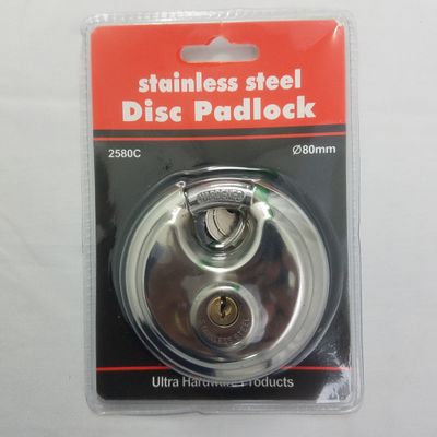 Stainless steel Round Pad Lock 80mm ($3.50/unit) (72/12)