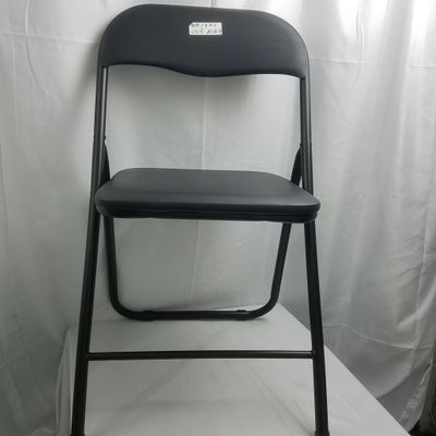 Folding  Chair With Padded Seat Black($11.49/unit)  (6units/order)