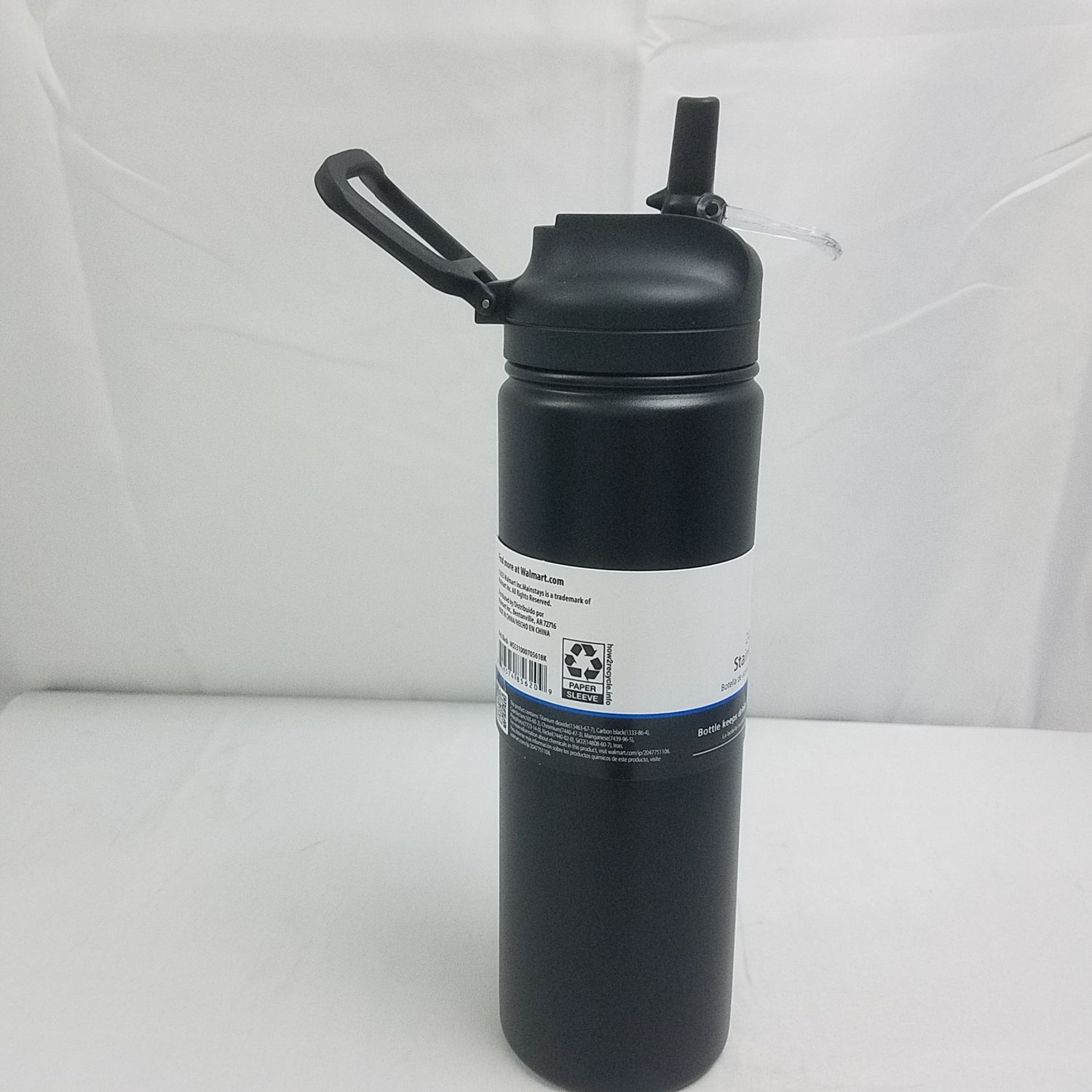 Double Wall Stainless Steal Bottle 24oz (Black) ($3.50/unit) (8units/order)