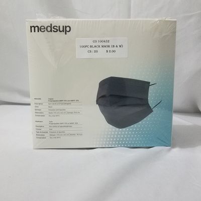 100 pc General Black Mask / Blk &amp; Wht ($2.00/unit) (20units/order)