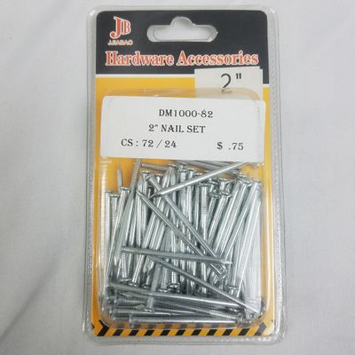72 pc Metal Nail Set 2" ($0.75/unit) (24units/order)