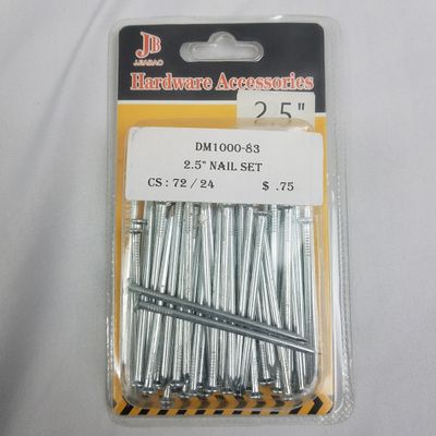 72 pc Metal Nail Set 2.5" ($0.75unit/order) (24units/order)