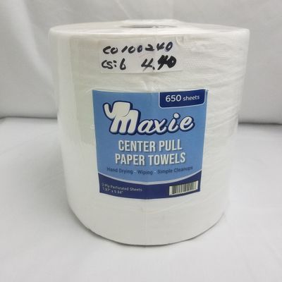 650 Sheet Maxie Center Pull Paper Towel / 2Ply Perforated Sheets7.87"x9.84" ($4.40/unit) (6units/order)