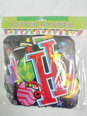 LETTER BANNER(H.B)-FLOWER STYLE (36 minutes orden)