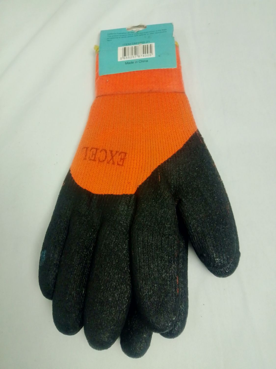 Working Glove-Orange &amp; Black ($0.75/unit) (24units/order)