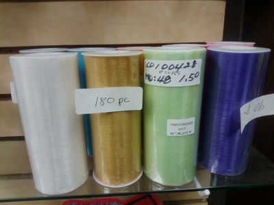 8 Color Tulle Roll..6"X25Y ($1.50/unit) (48units/order)