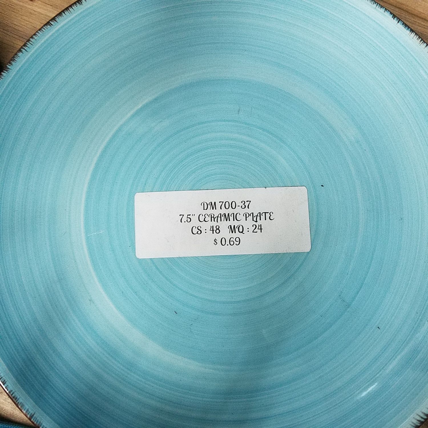 Ceramic Plate 7.5”($0.69/unit) (48units/order)