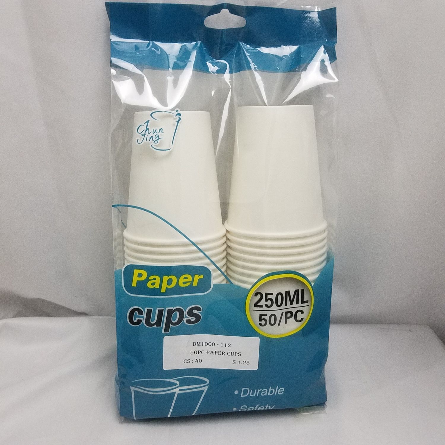 50 pc Water Cup (paper) ($1.45/unit) (40/order)