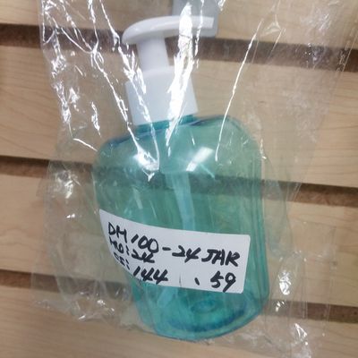 PVC 1PC JAR WITH PUMP(177/12) 2 CLRS
