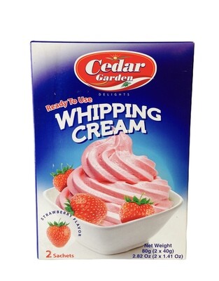 Cedar Garden Strawberry Whipping Cream 24x100g