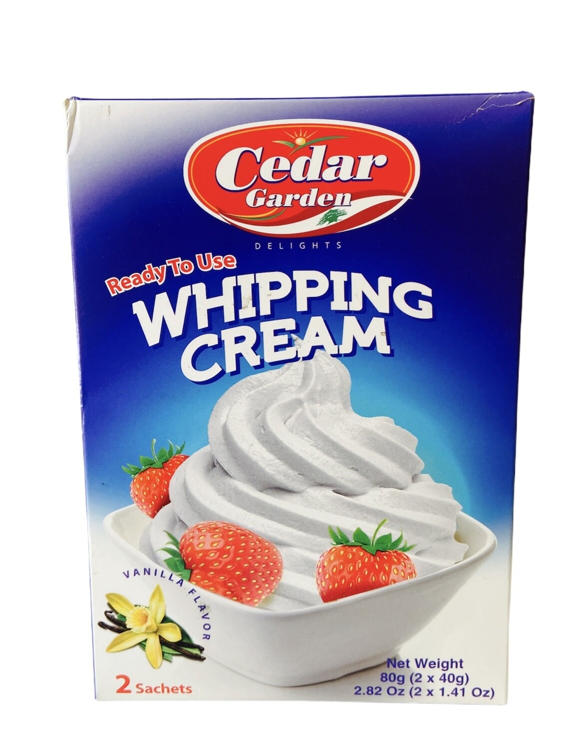 Cedar Garden Vanilla Whipping Cream 24x100g