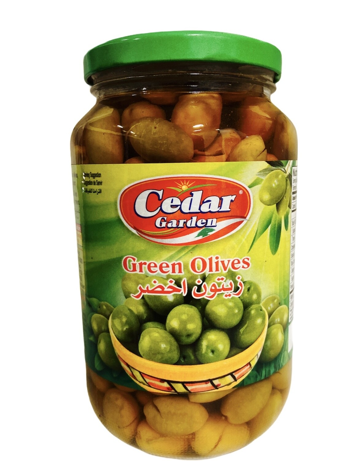 Cedar Garden Green Olives 12x900g
