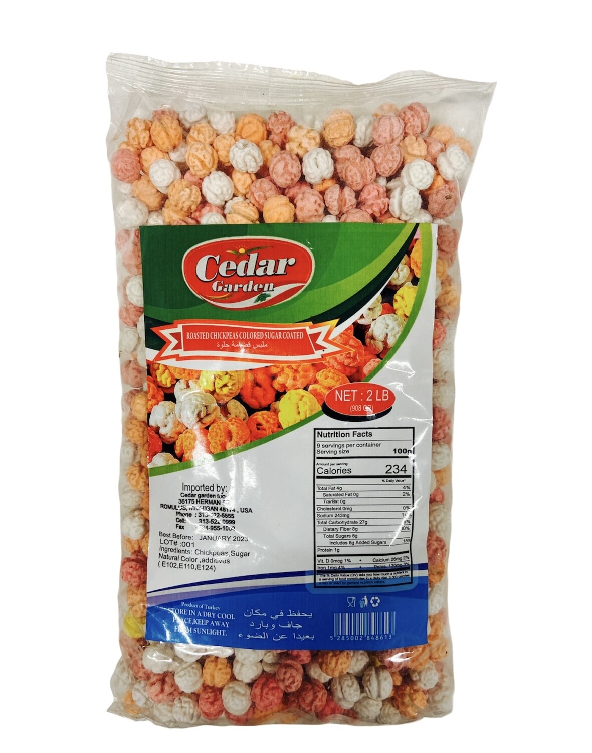 Cedar Garden Roasted Sugar Coated Colored Chickpeas
