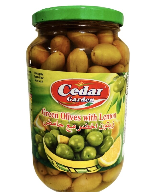 Cedar Garden Green Olives With Lemon 12x900g