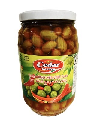 Cedar Garden Green Olives With Chili Paste 6x1700g