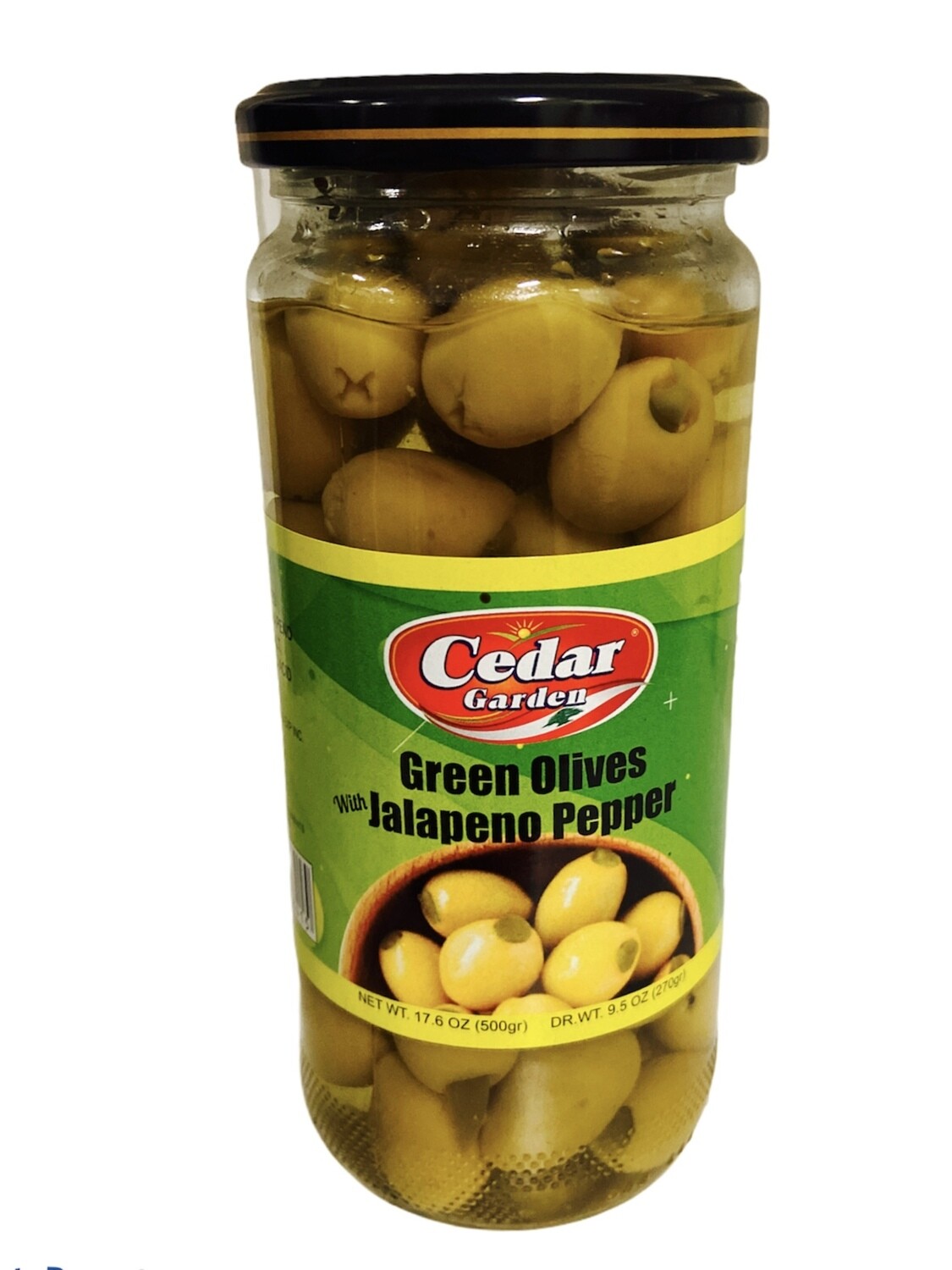 Cedar Garden Green Olives With Jalapeno Peppers