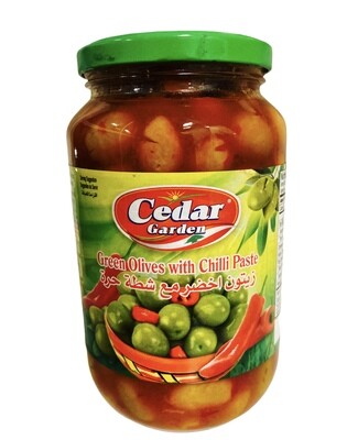 Cedar Garden Green Olives With Chili Paste 12x900g