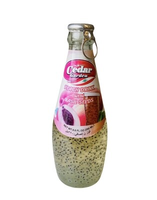 Cedar Garden Peach Drink With Basil Seeds 24x290ml