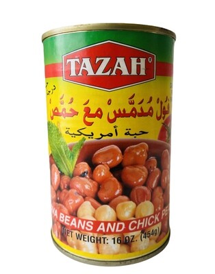 Tazah Fava Beans &amp; Chick Peas 24x16oz
