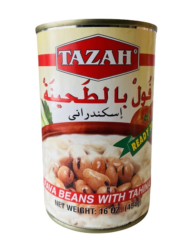 Tazah Fava Beans With Tahina 24x16oz