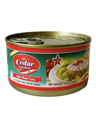 Cedar Garden Tuna With Olive Oil &amp; Chili 48x6.5oz