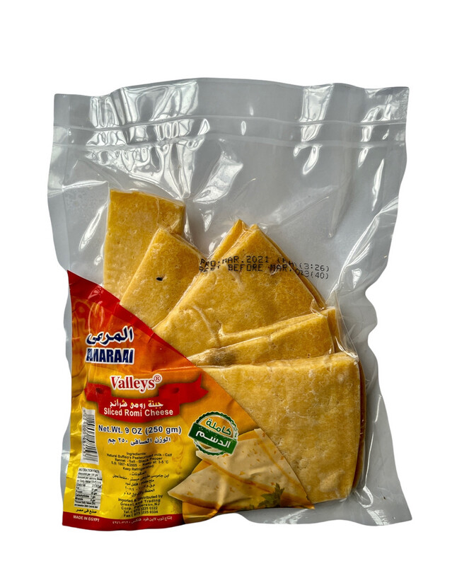 Al Maraai Valleys Sliced Romi Cheese 25x250g