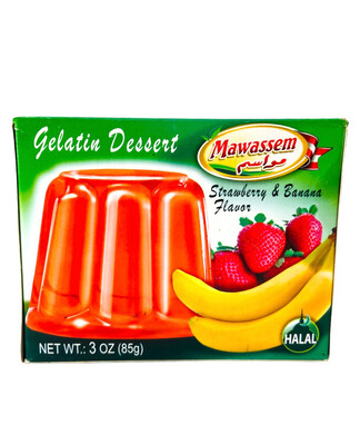 Mawassem Strawberry Banana Jell-O 48x85g