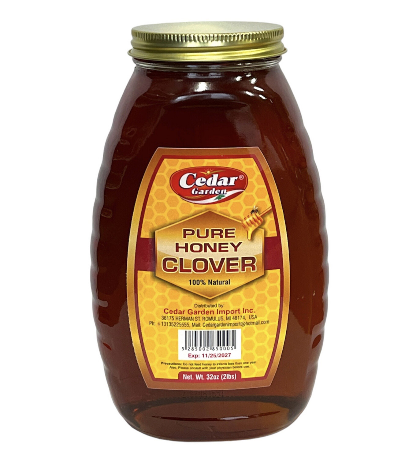 Cedar Garden Food Pure Honey Clover 12x2lb