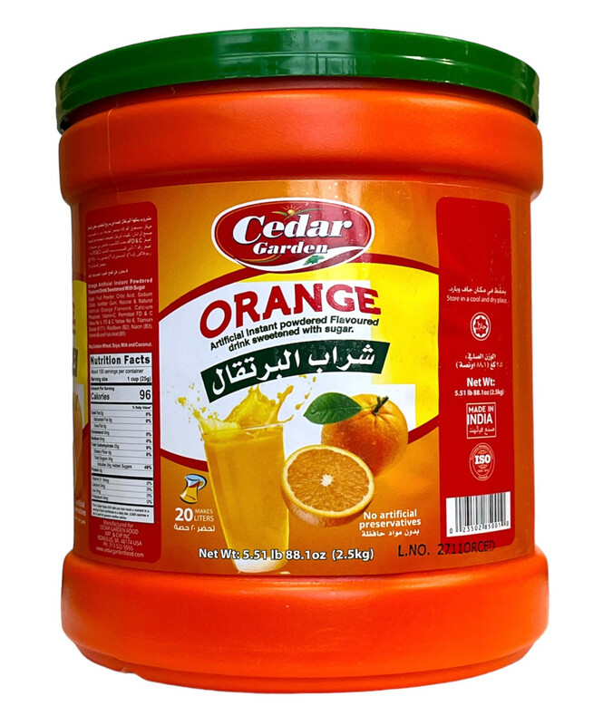 Cedar Garden Orange Instant Powder Juice 6x2.5kg