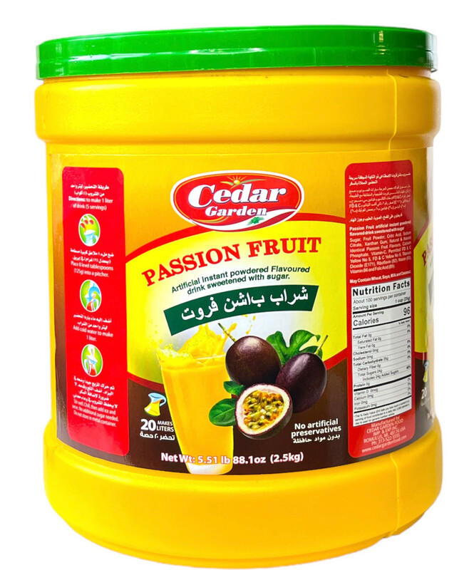 Cedar Garden Passion Fruit Instant Powder Juice 6x2.5kg