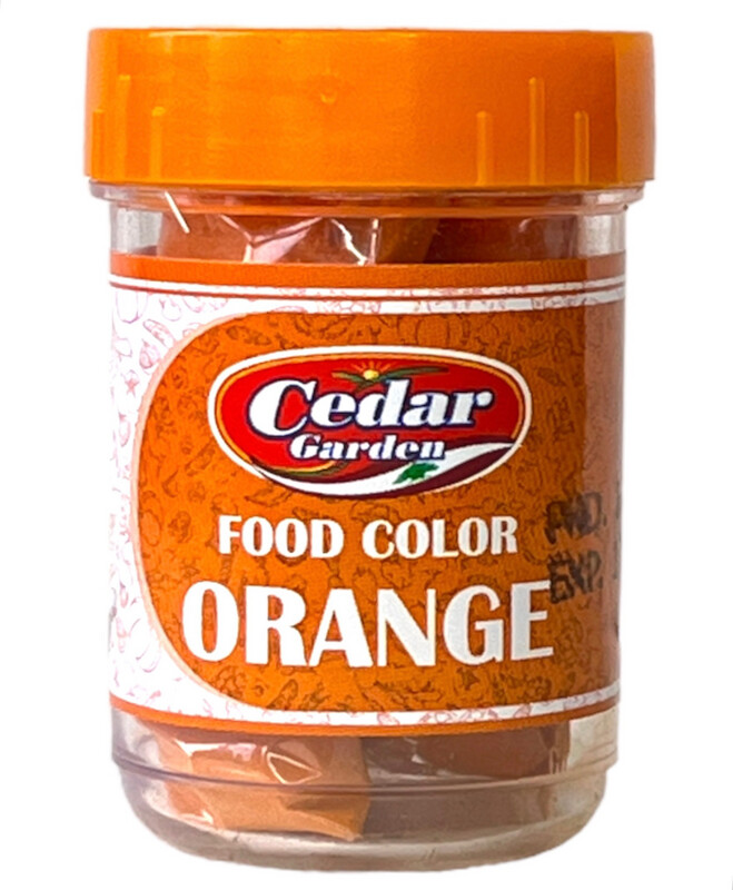 Cedar Garden Orange Food Coloring 12x25gm