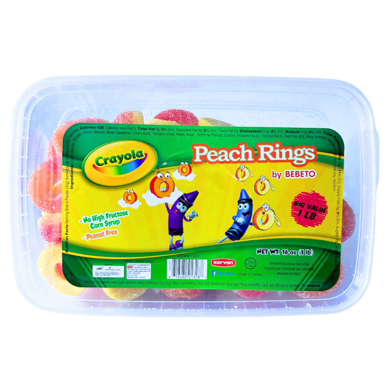Crayola Peach Rings 12x454g