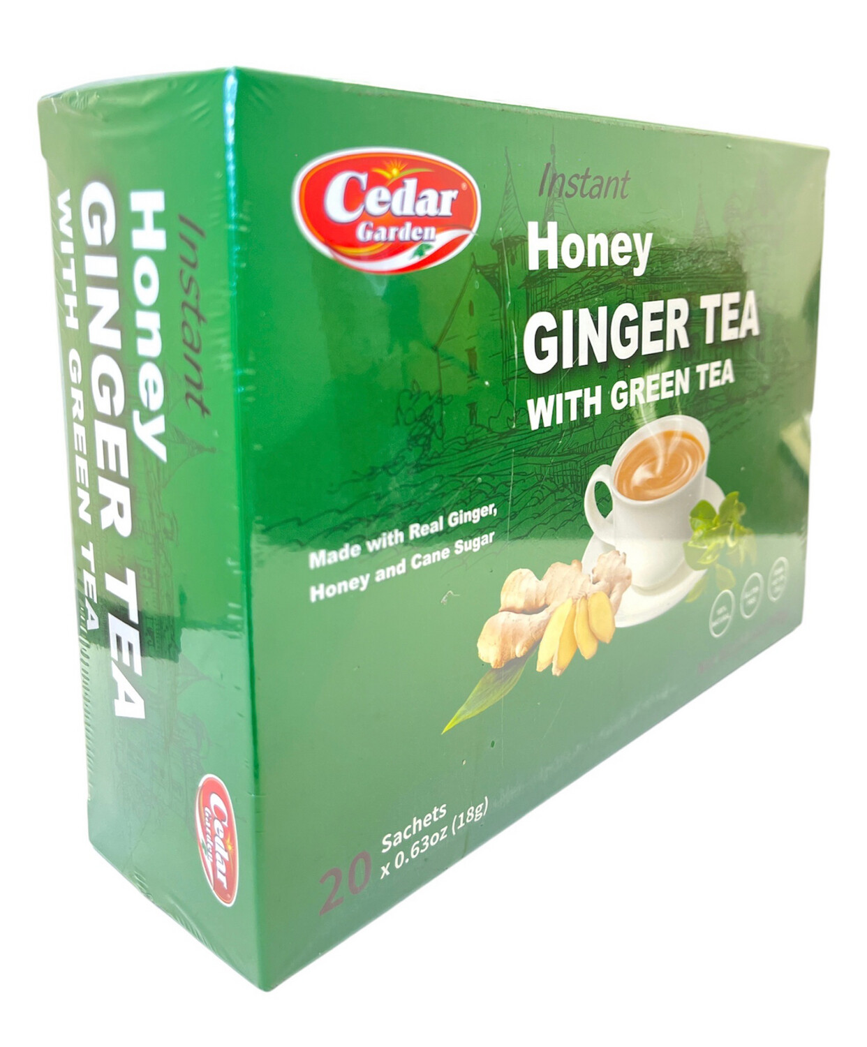 Cedar Garden Instant Honey Ginger Tea With Green Tea 24x360g