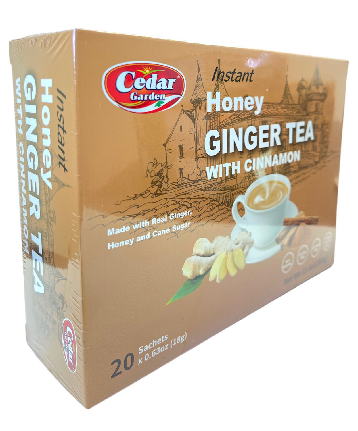 Cedar Garden Instant Honey Ginger Tea With Cinnamon 24x360g