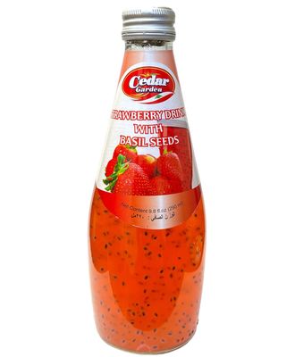 Cedar Garden Strawberry Drink With Basil Seeds 24x290ml
