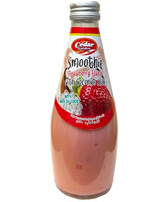 Cedar Garden Smoothie Strawberry Flavor With Coconut Milk And Strawberry Cubes 24x290ml