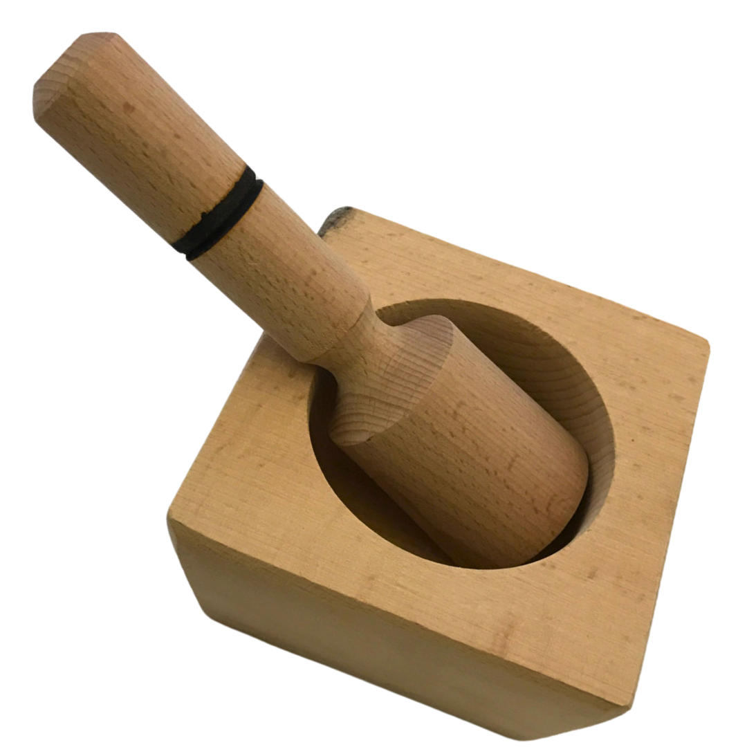 Garlic Herb Spice Mixing Grinder Crusher Kitchen Bowl Smashing Tools-Wood Grain 12/Case