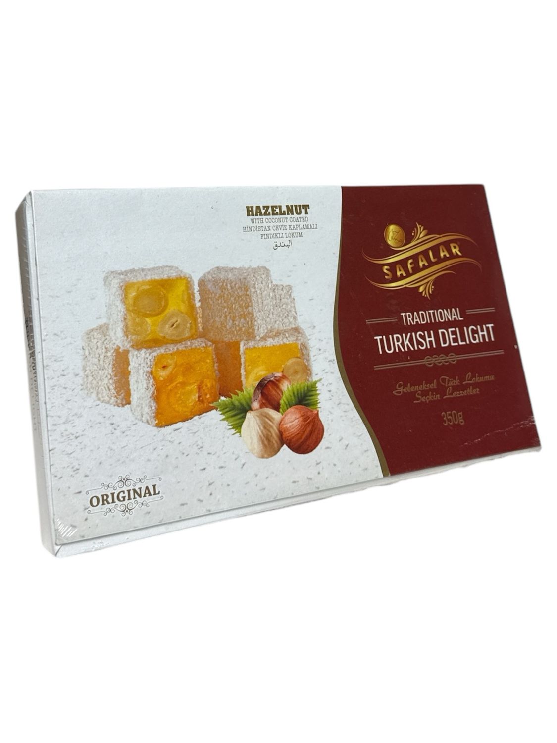 Safalar Traditional Turkish Delight Hazelnut 12x8.8oz (250g), 140