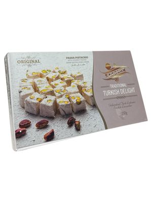 Safalar Traditional Turkish Delight Pasha Pistachio 12x8.8oz (250g), 140