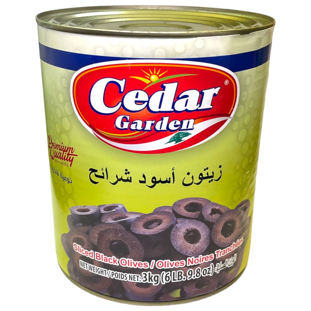 Cedar Garden Sliced Black Olives 6x3kg