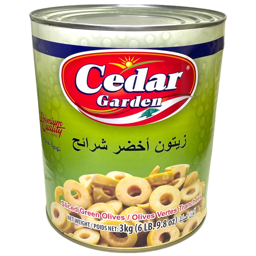 Cedar Garden Green Sliced Olives 6x3kg