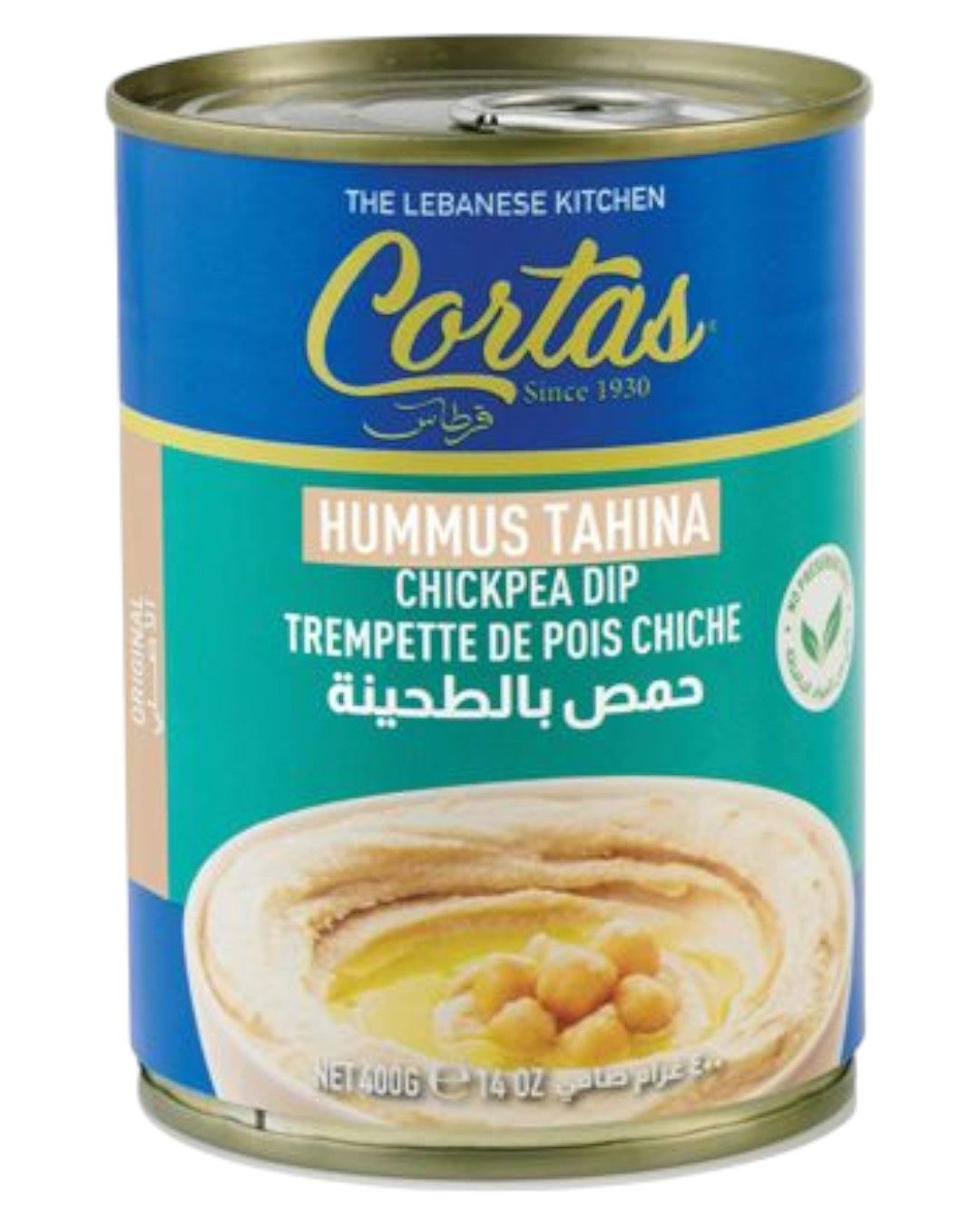 Cortas Hummus Tahina Chick Pea Dip 24x400g