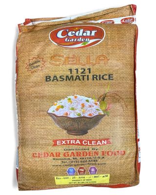 Cedar Garden Sella 1121 Basmati Rice (Extra Clean) 40lb